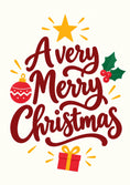 Load image into Gallery viewer, A Very Merry Festive Script Christmas Card for Grandparents
