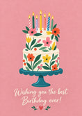 Load image into Gallery viewer, Floral Botanical Cake 19th Birthday Card for Her
