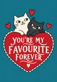 Load image into Gallery viewer, Cute Cat Couple You're My Favourite Forever Valentine's Day Card for Boyfriend
