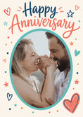 Load image into Gallery viewer, Happy Anniversary Hearts Photo Upload Birthday Card
