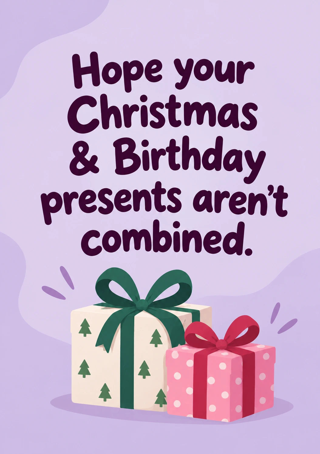 Funny Combined Presents Christmas Card for Grandparents