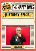 Load image into Gallery viewer, Funny Newspaper Spoof Photo Upload Birthday Card
