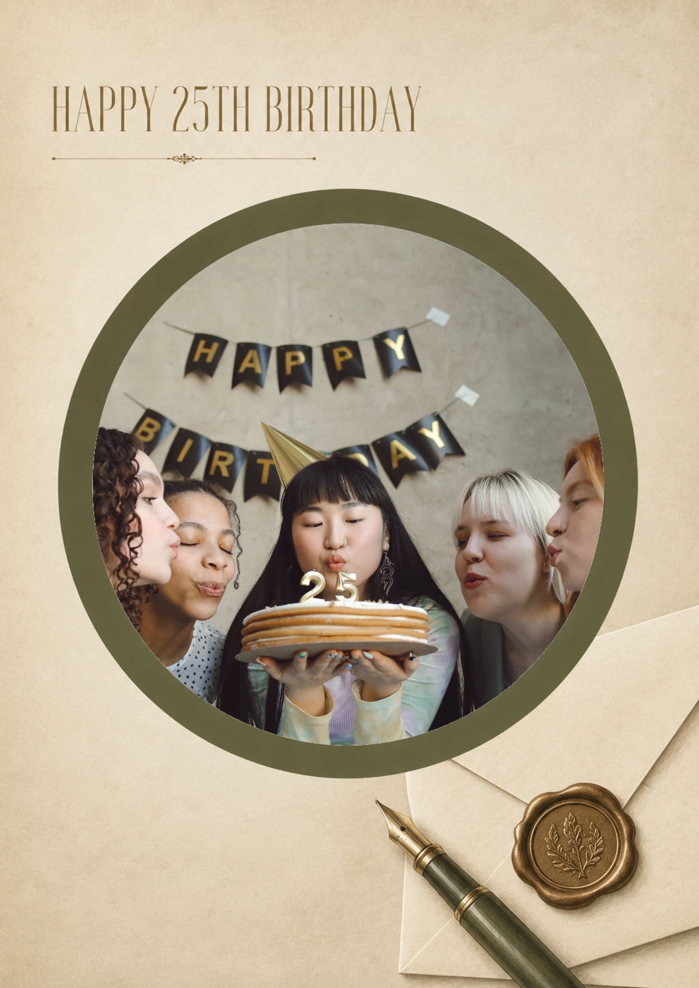 Birthdays - Personalised Card — with punch holes