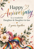 Load image into Gallery viewer, Anniversary - Personalised Card — with punch holes
