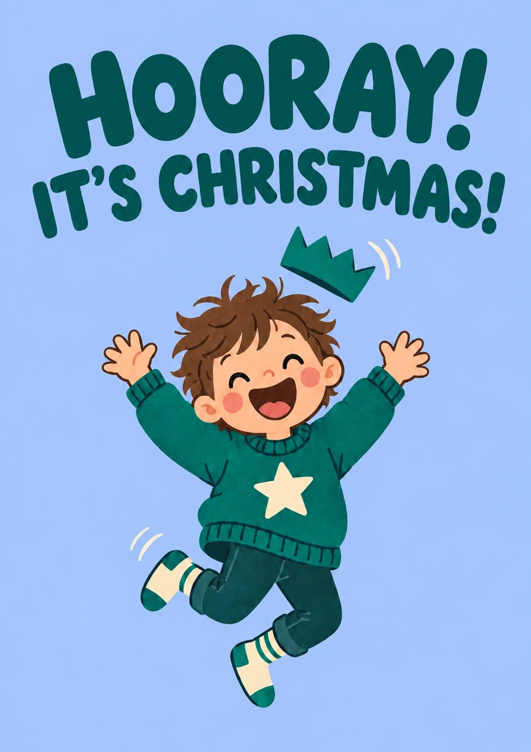 Christmas - Personalised Card — with punch holes