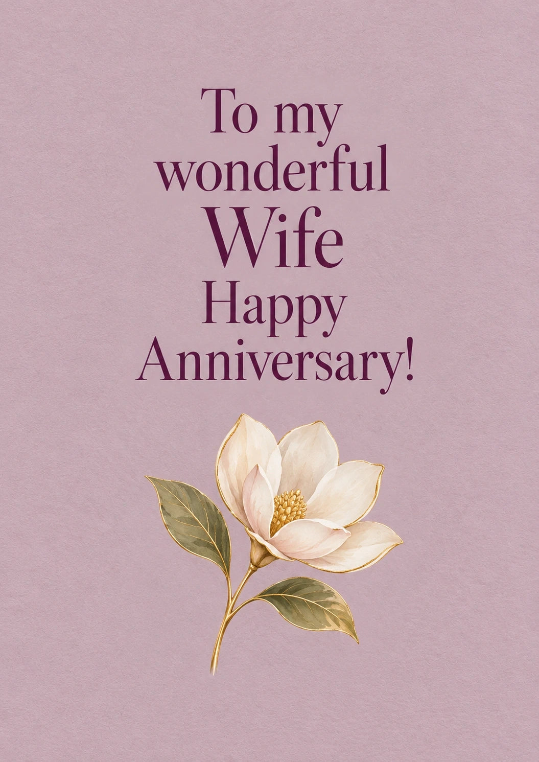 Anniversary - Personalised Card — with punch holes