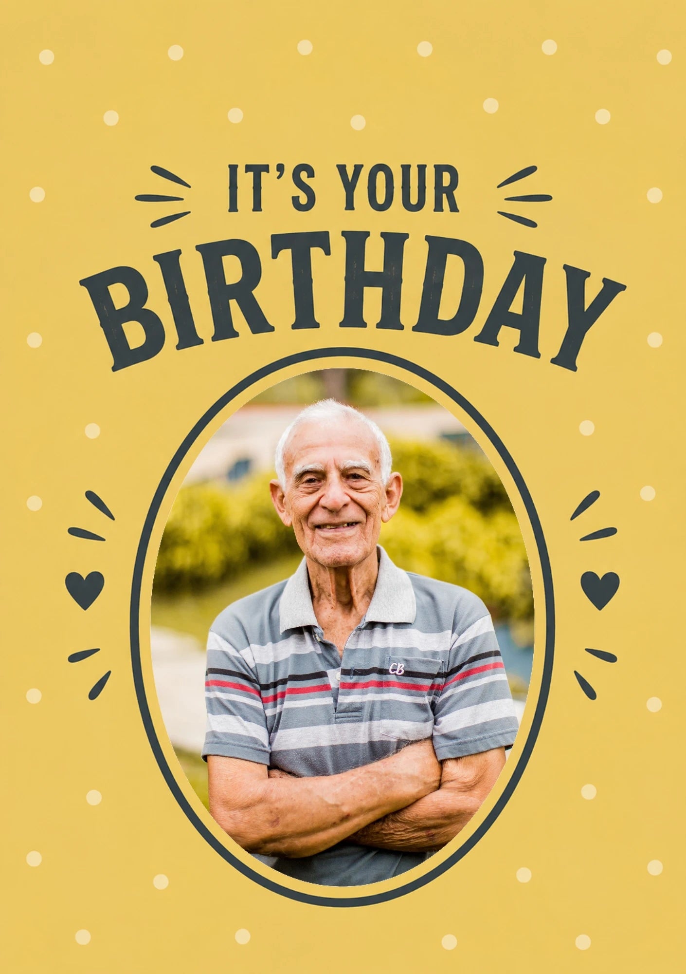 Birthdays - Personalised Card — with punch holes