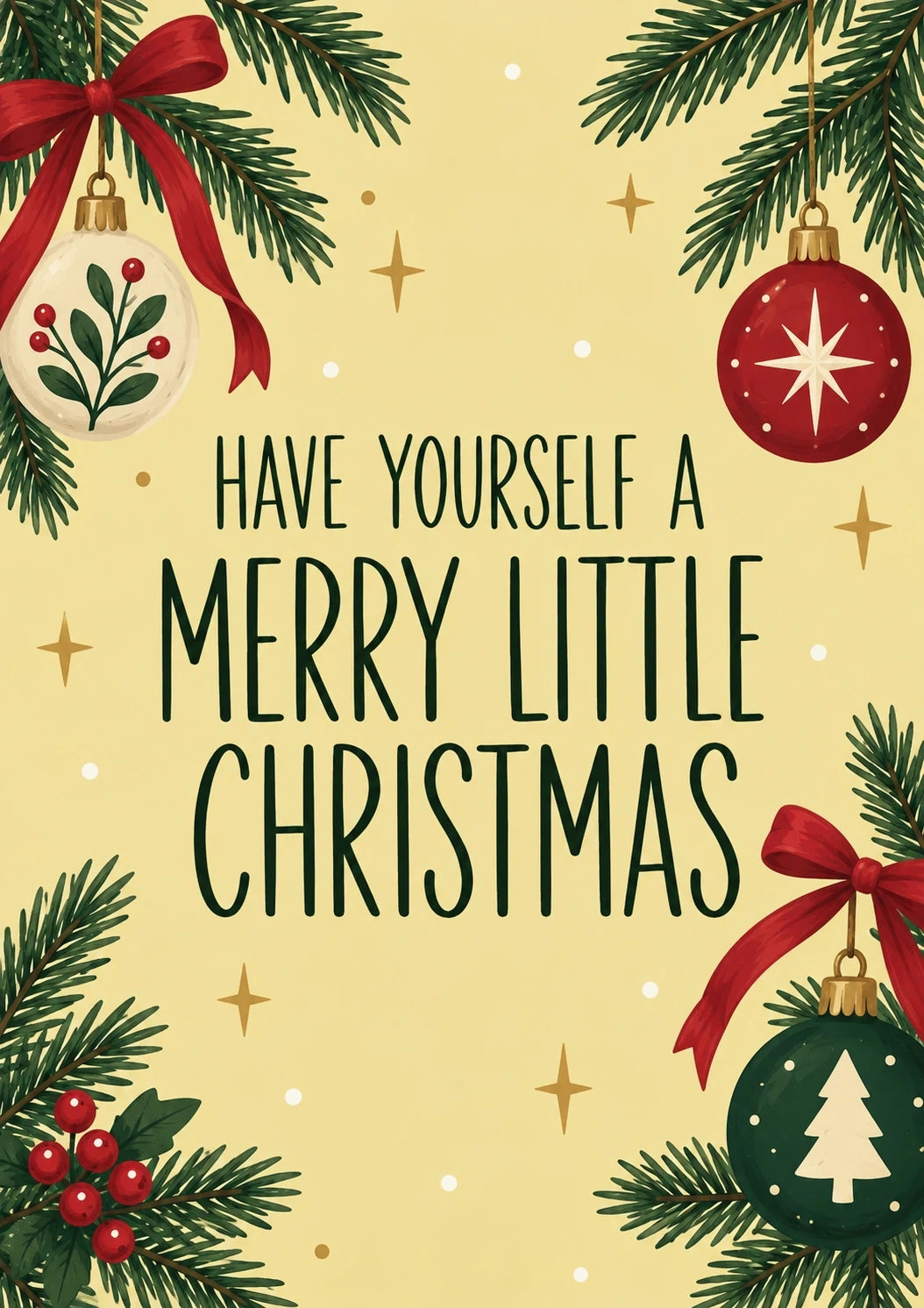 Christmas - Personalised Card — with punch holes