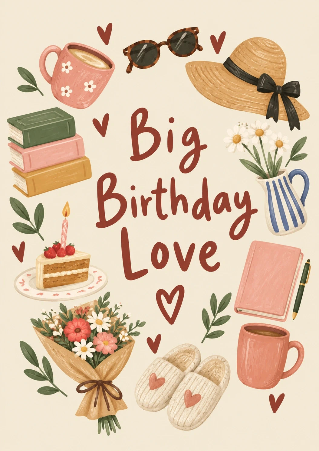 Birthdays - Personalised Card — with punch holes