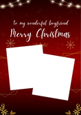 Load image into Gallery viewer, Christmas - Personalised Card — with punch holes
