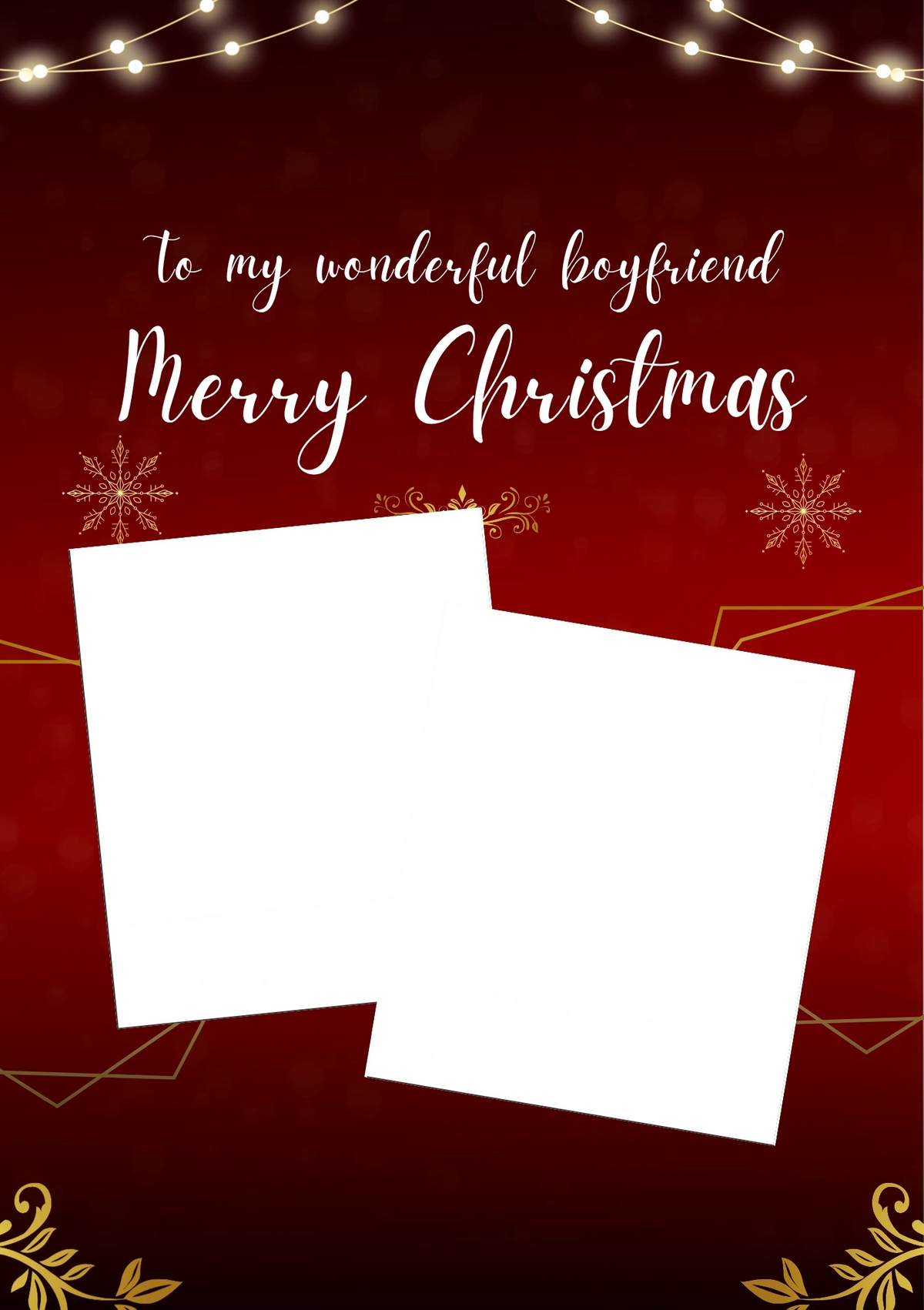 Christmas - Personalised Card — with punch holes