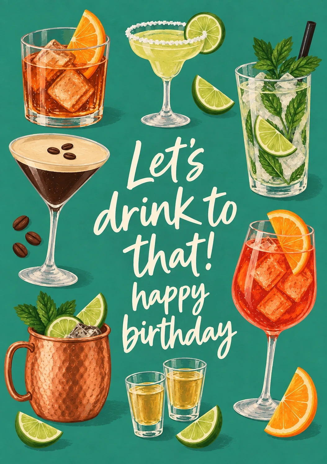 Birthdays - Personalised Card — with punch holes