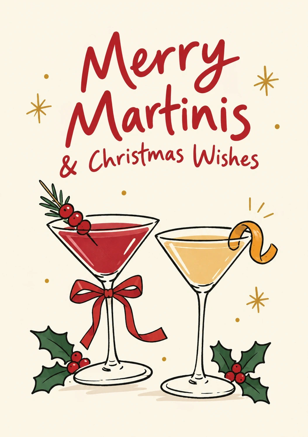Christmas - Personalised Card — with punch holes