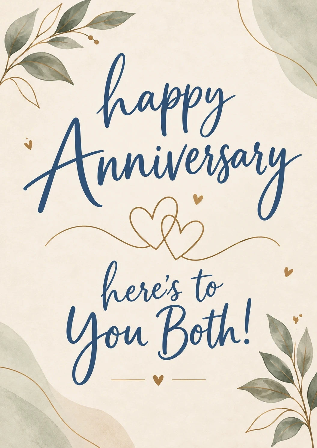 Anniversary - Personalised Card — with punch holes
