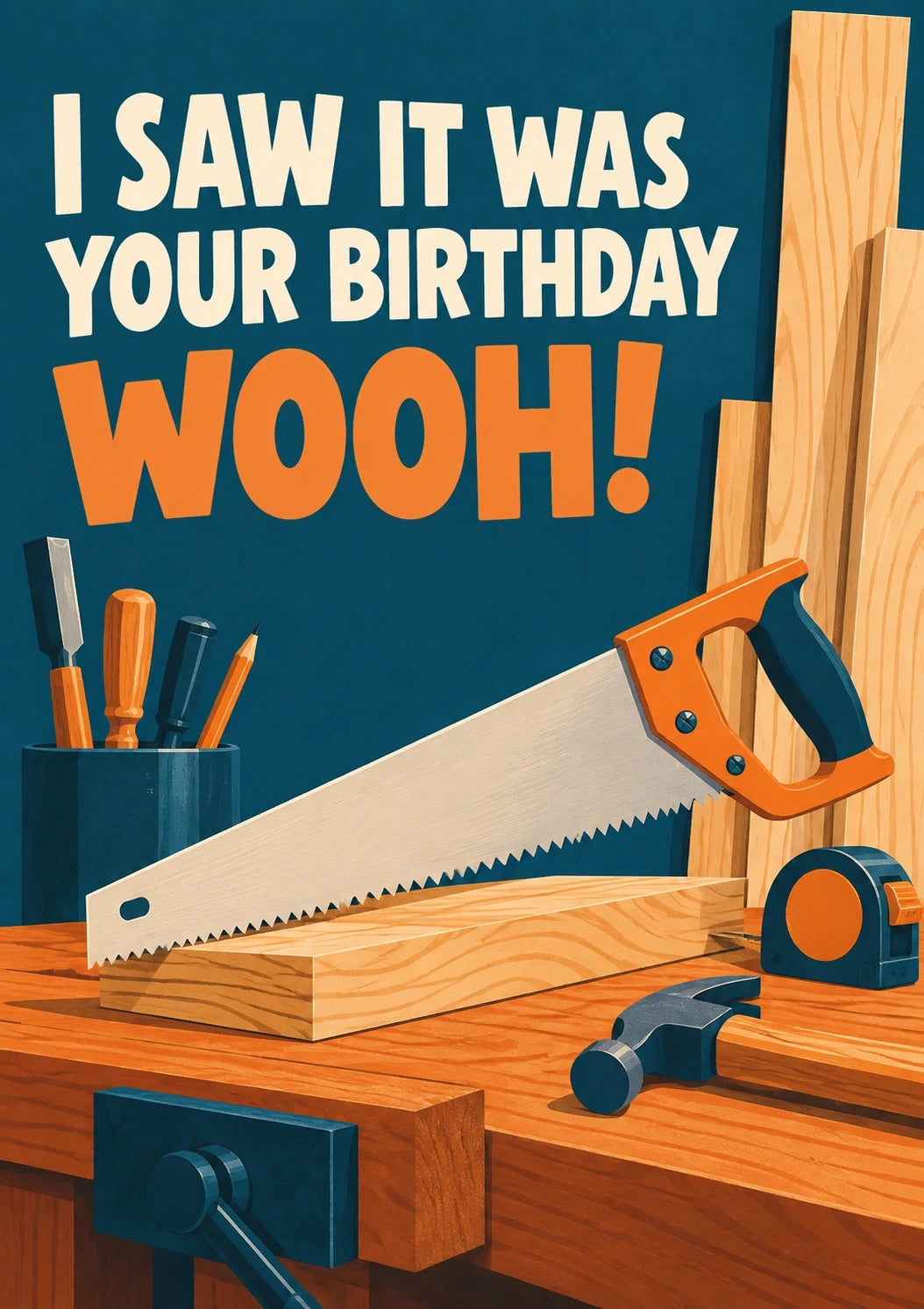 Birthdays - Personalised Card — with punch holes