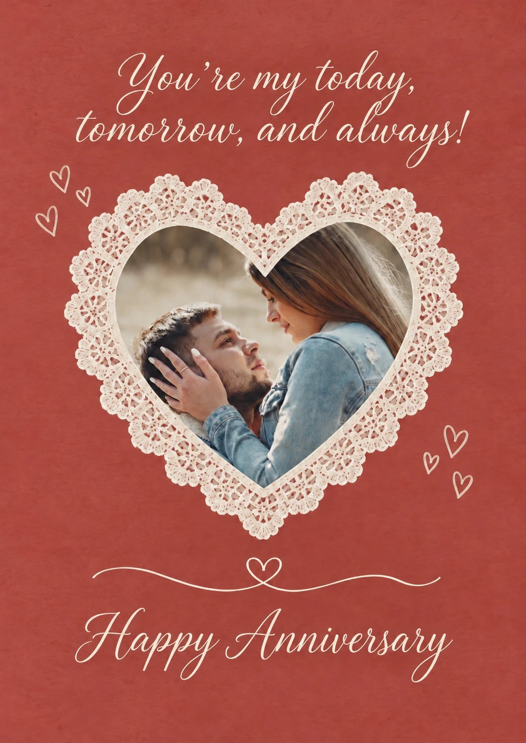 Anniversary - Personalised Card — with punch holes