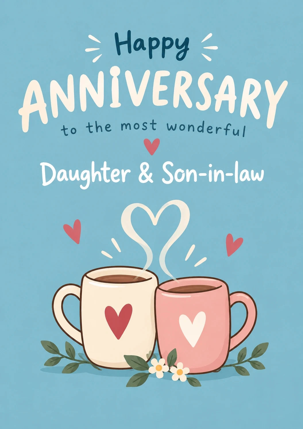 Anniversary - Personalised Card — with punch holes