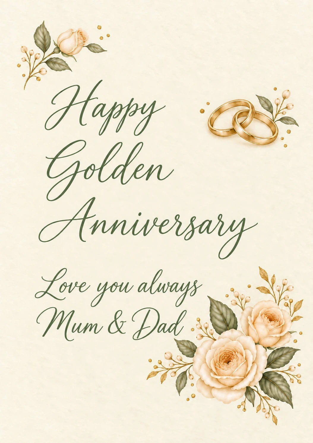 Anniversary - Personalised Card — with punch holes