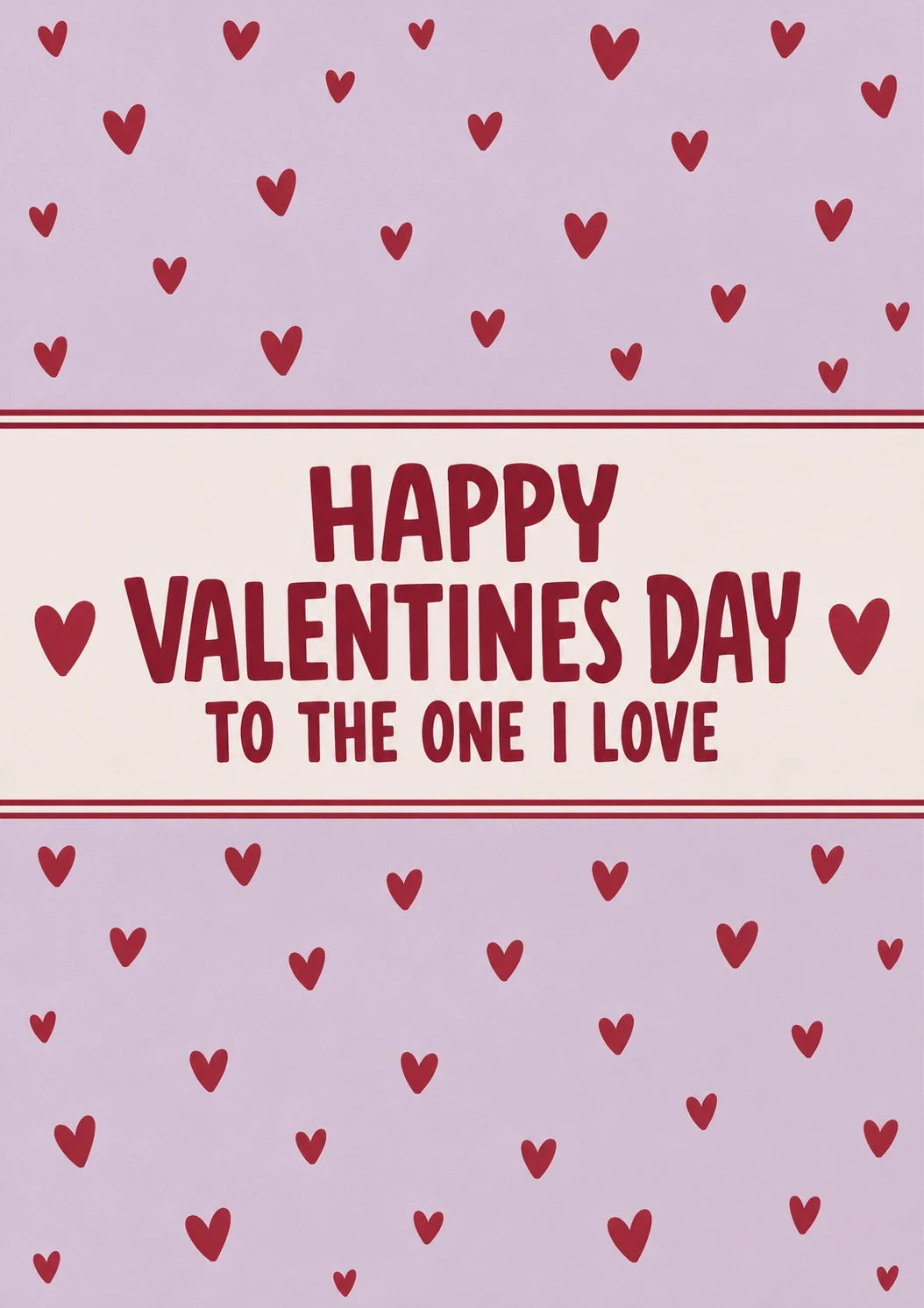 Valentine's day - Personalised Card — with punch holes