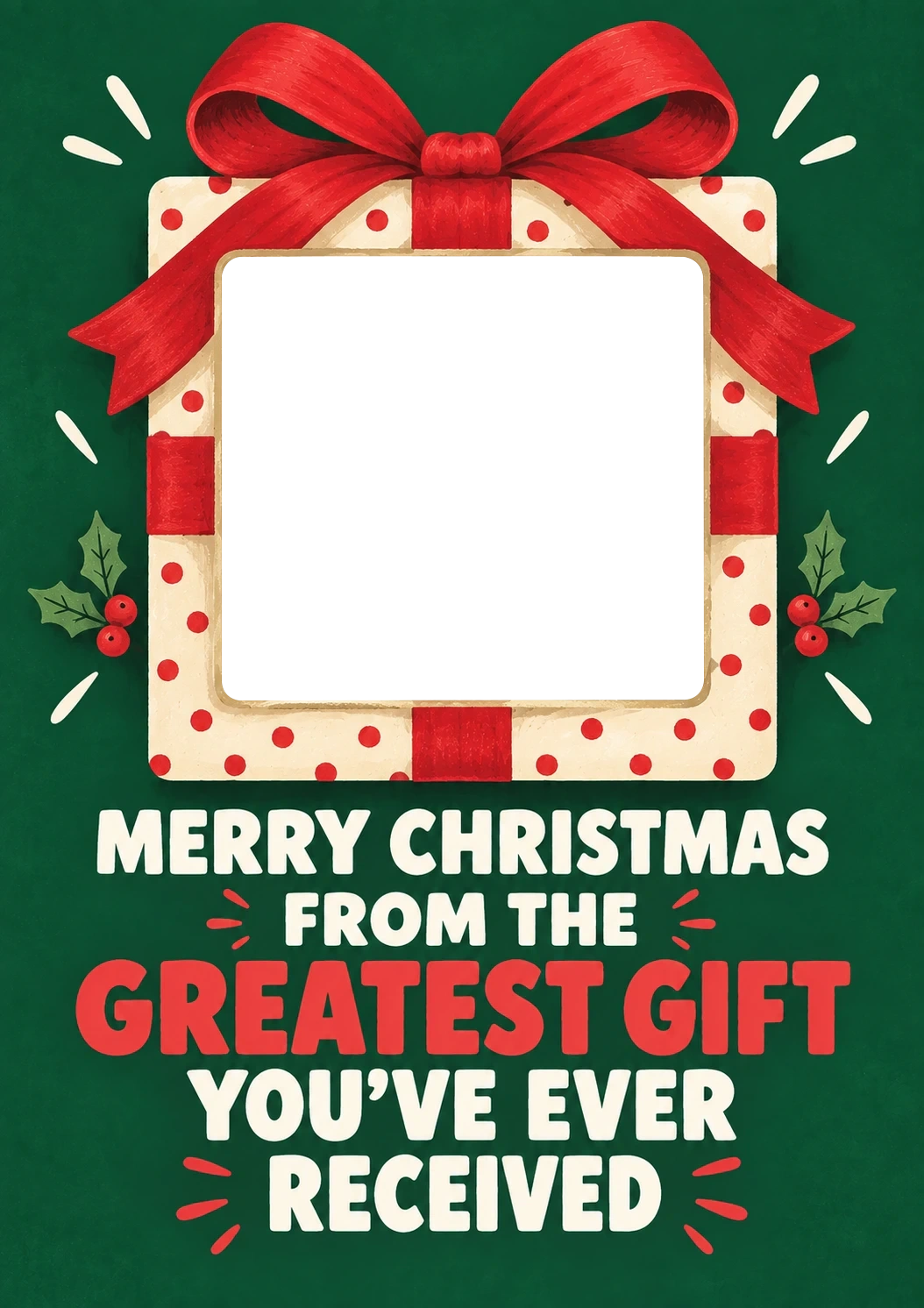 Christmas - Personalised Card — with punch holes