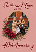 Load image into Gallery viewer, Anniversary - Personalised Card — with punch holes
