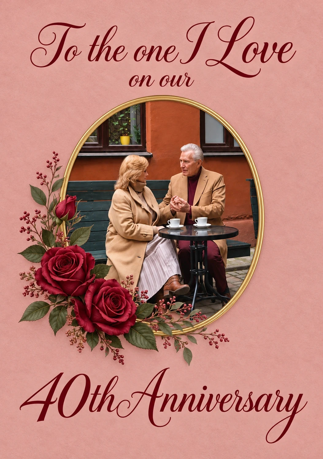 Anniversary - Personalised Card — with punch holes
