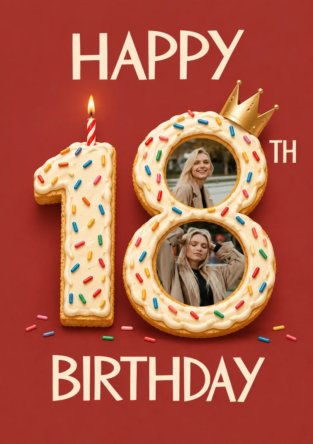 Birthdays - Personalised Card — with punch holes