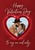 Load image into Gallery viewer, Shiny Red Heart Photo Upload Valentine's Day Card for Husband
