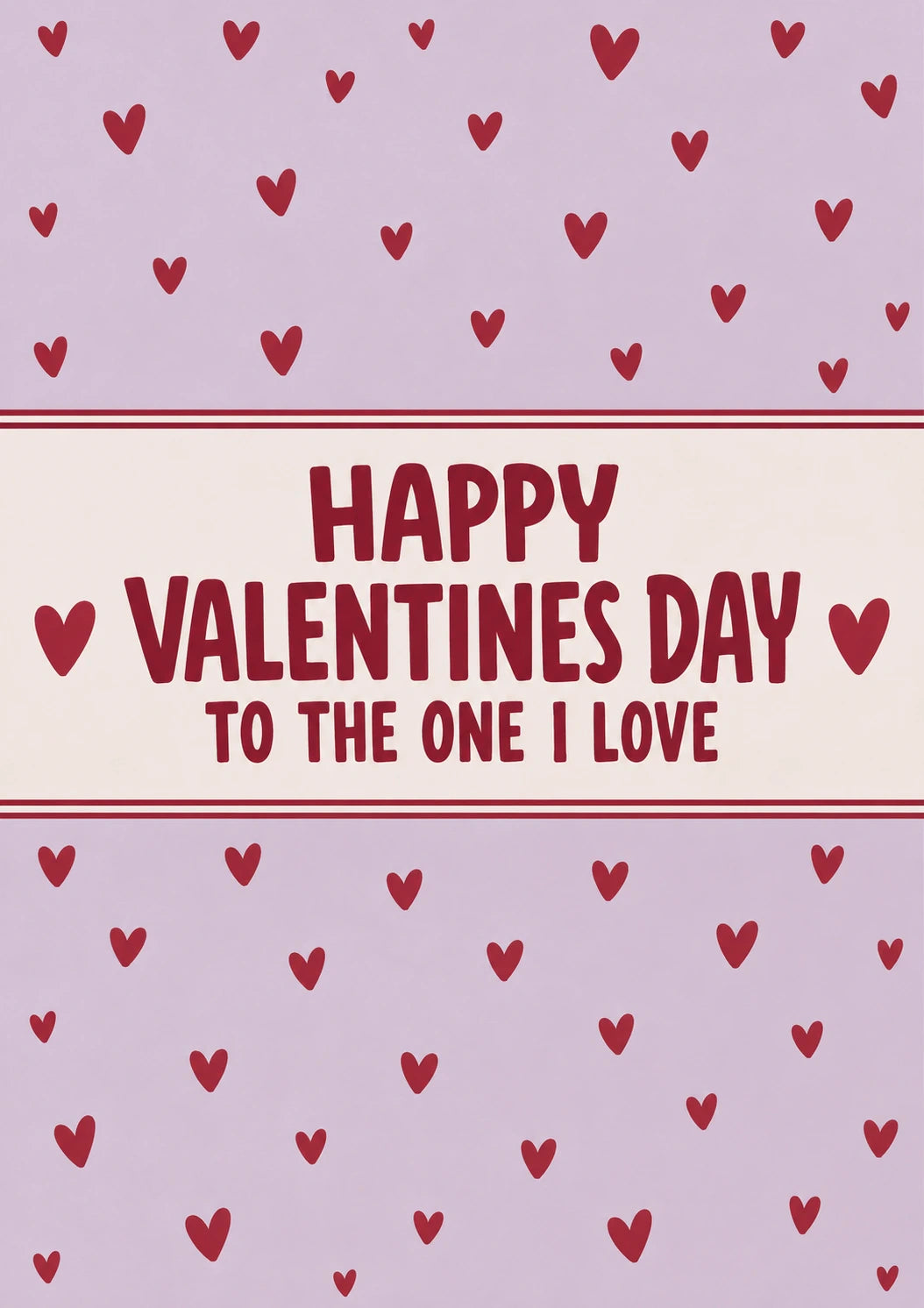 Scattered Hearts To The One I Love Valentine's Day Card for Boyfriend