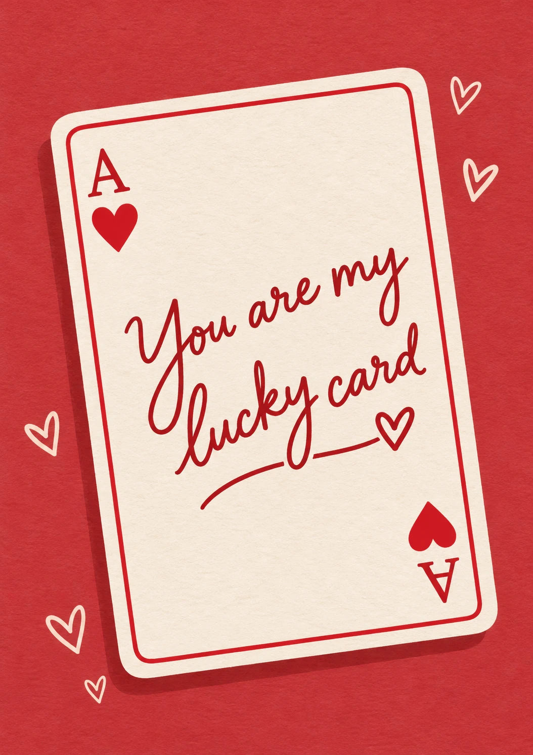 Lucky Ace of Hearts Valentine's Day Card for Fiancé