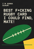 Load image into Gallery viewer, Funny Best F*cking Rugby Card Mate Birthday Card for Him
