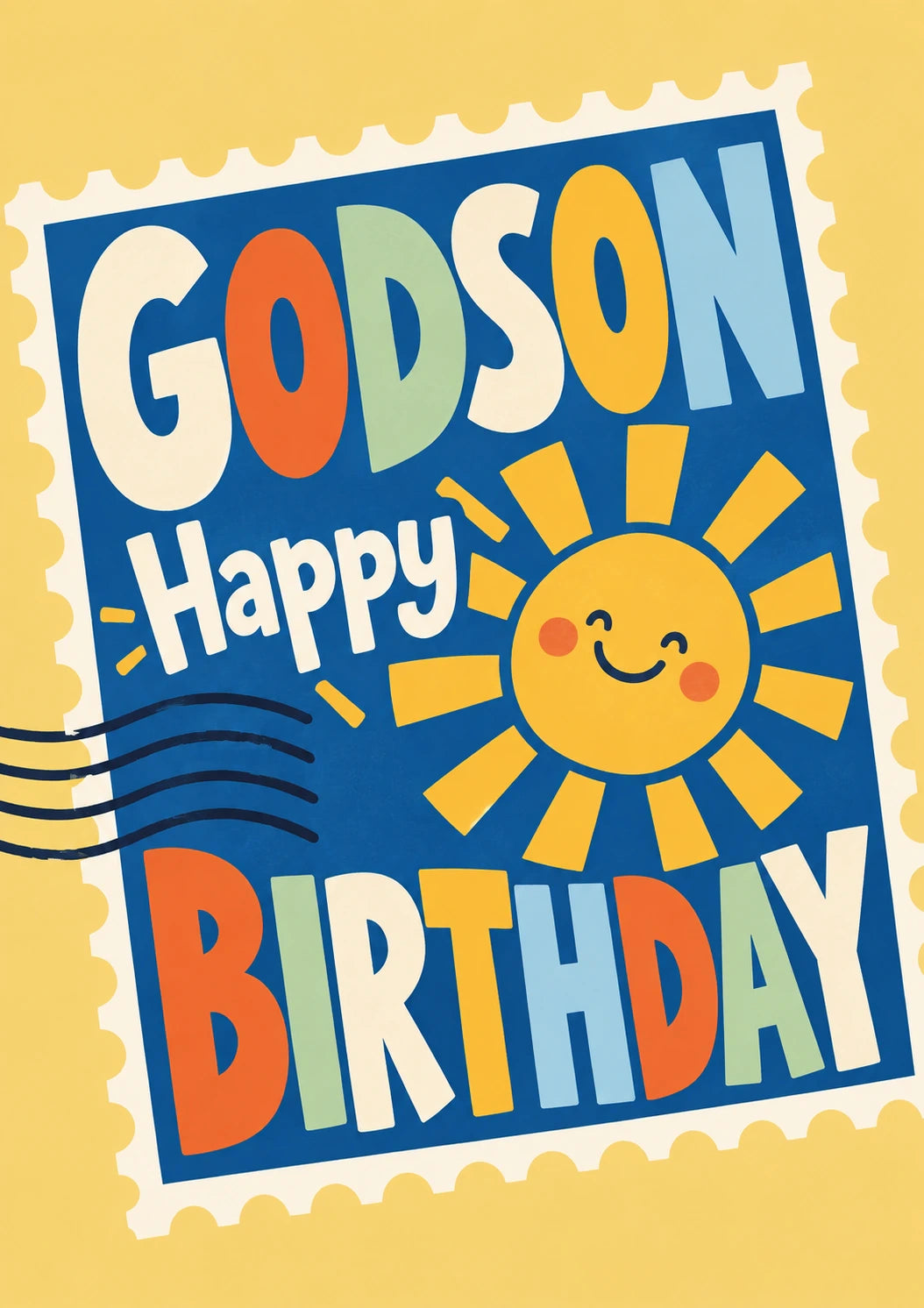 Sunshine Stamp Happy Birthday Card for Him
