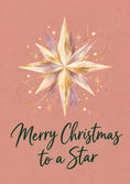 Load image into Gallery viewer, Gold Star Merry Christmas Card for Mum
