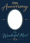 Load image into Gallery viewer, Happy Anniversary Two Wonderful Men Photo Upload Anniversary Card
