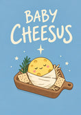 Load image into Gallery viewer, Funny Baby Cheesus Cheese Board Christmas Card for Him
