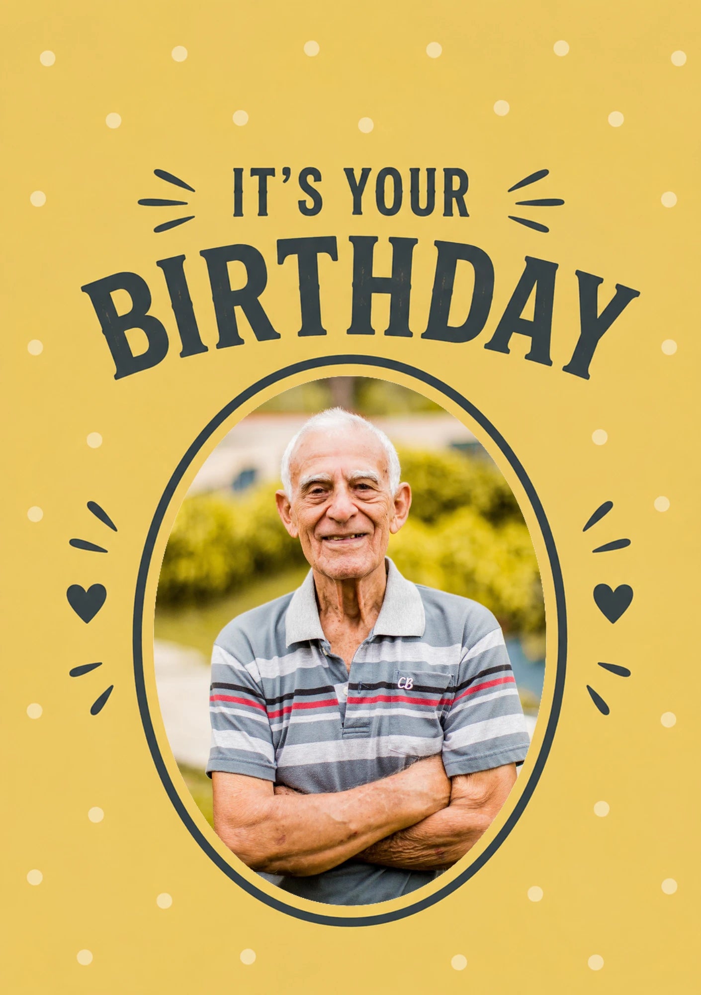 It's Your Birthday Bold Text Photo Upload Birthday Card