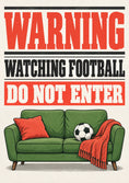 Load image into Gallery viewer, Funny Football Do Not Enter Warning Birthday Card for Him
