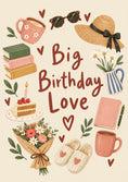 Load image into Gallery viewer, Cosy Lifestyle Illustrations Big Birthday Love Card for Her
