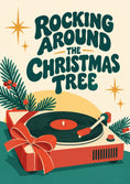 Load image into Gallery viewer, Retro Record Player Christmas Card for Grandparents
