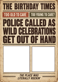 Load image into Gallery viewer, Funny Newspaper Spoof Photo Upload Birthday Card
