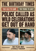 Load image into Gallery viewer, Funny Newspaper Spoof Photo Upload Birthday Card
