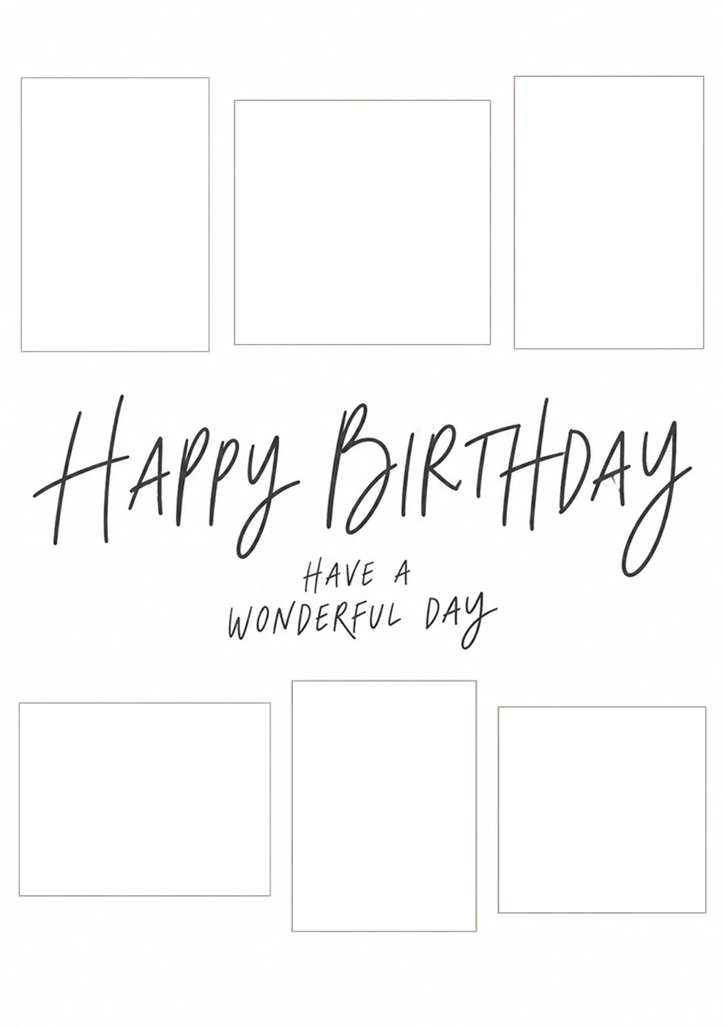 Birthdays - Personalised Card — with punch holes