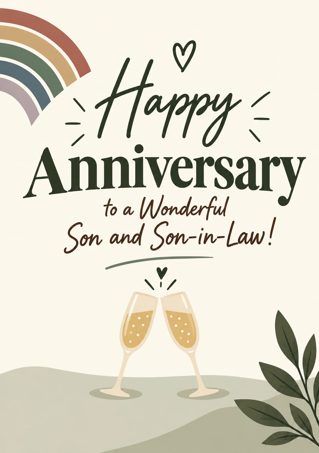 Anniversary - Personalised Card — with punch holes