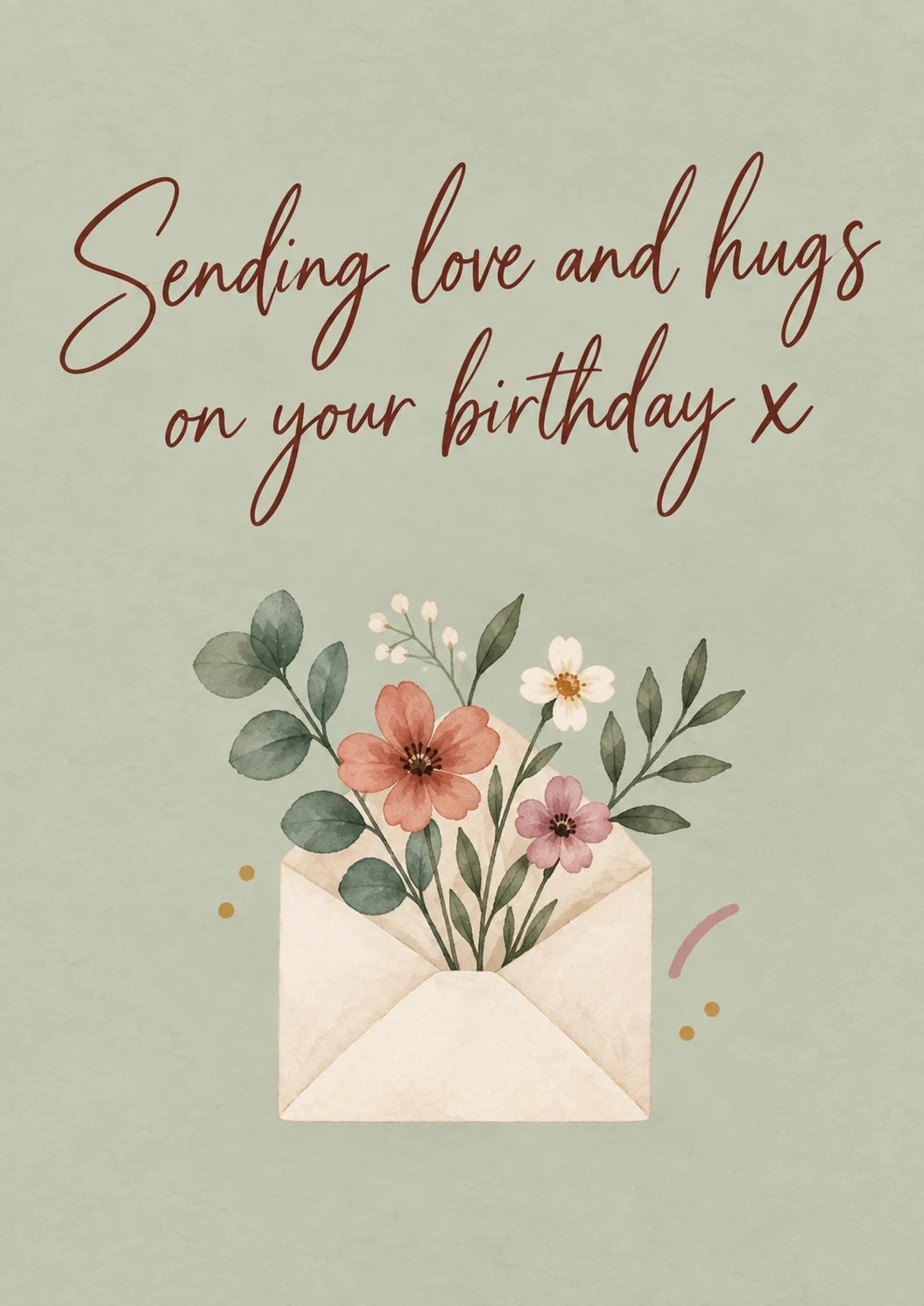 Birthdays - Personalised Card — with punch holes