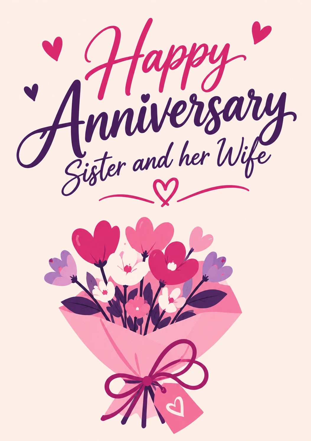 Anniversary - Personalised Card — with punch holes