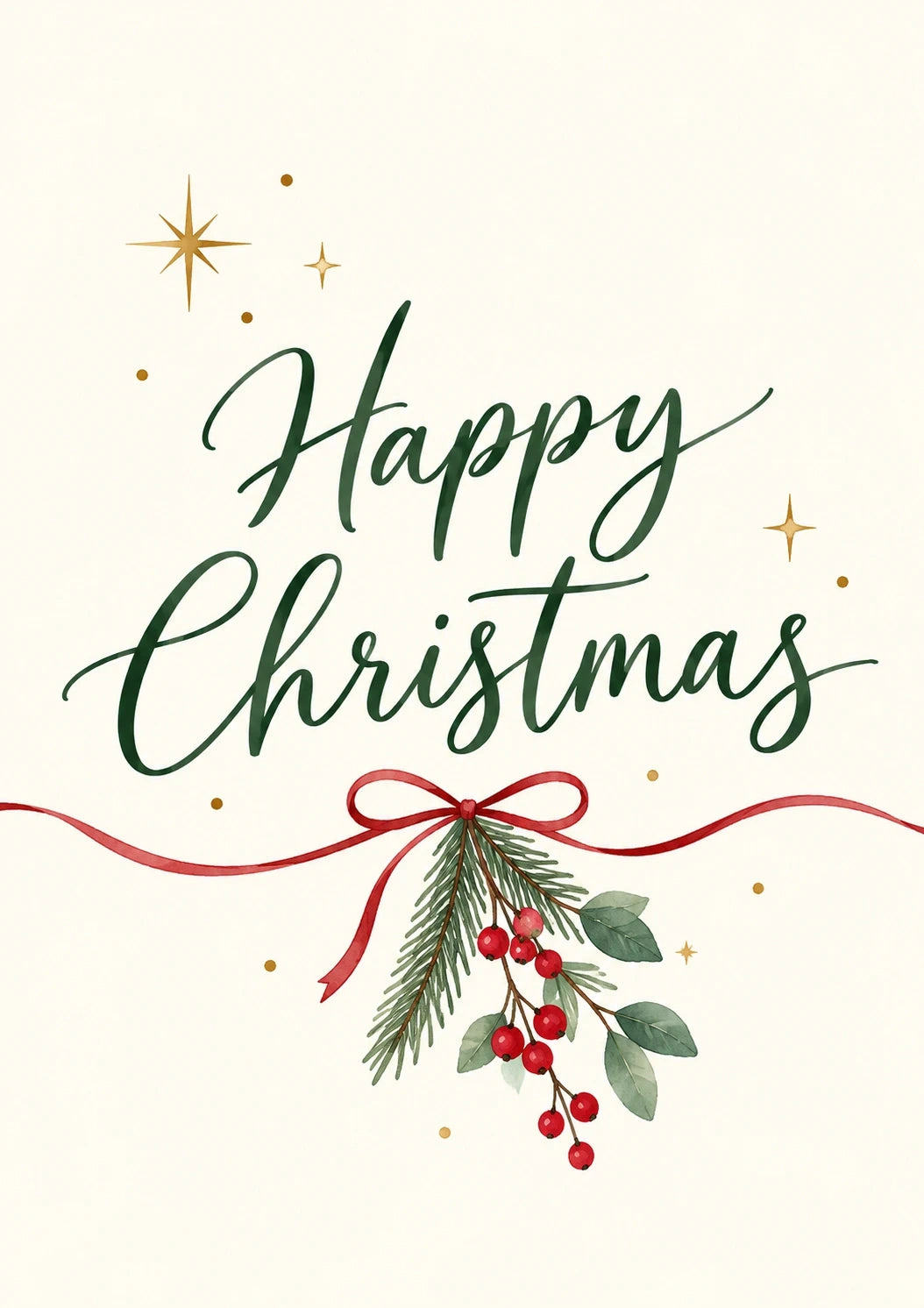 Christmas - Personalised Card — with punch holes