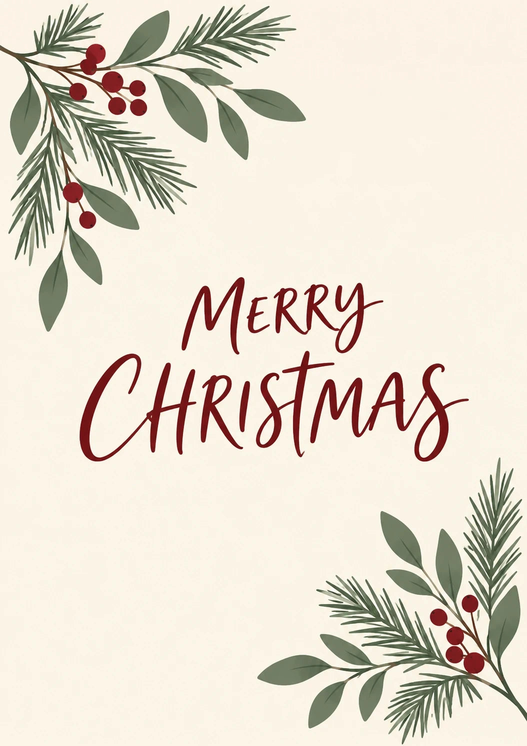 Christmas - Personalised Card — with punch holes