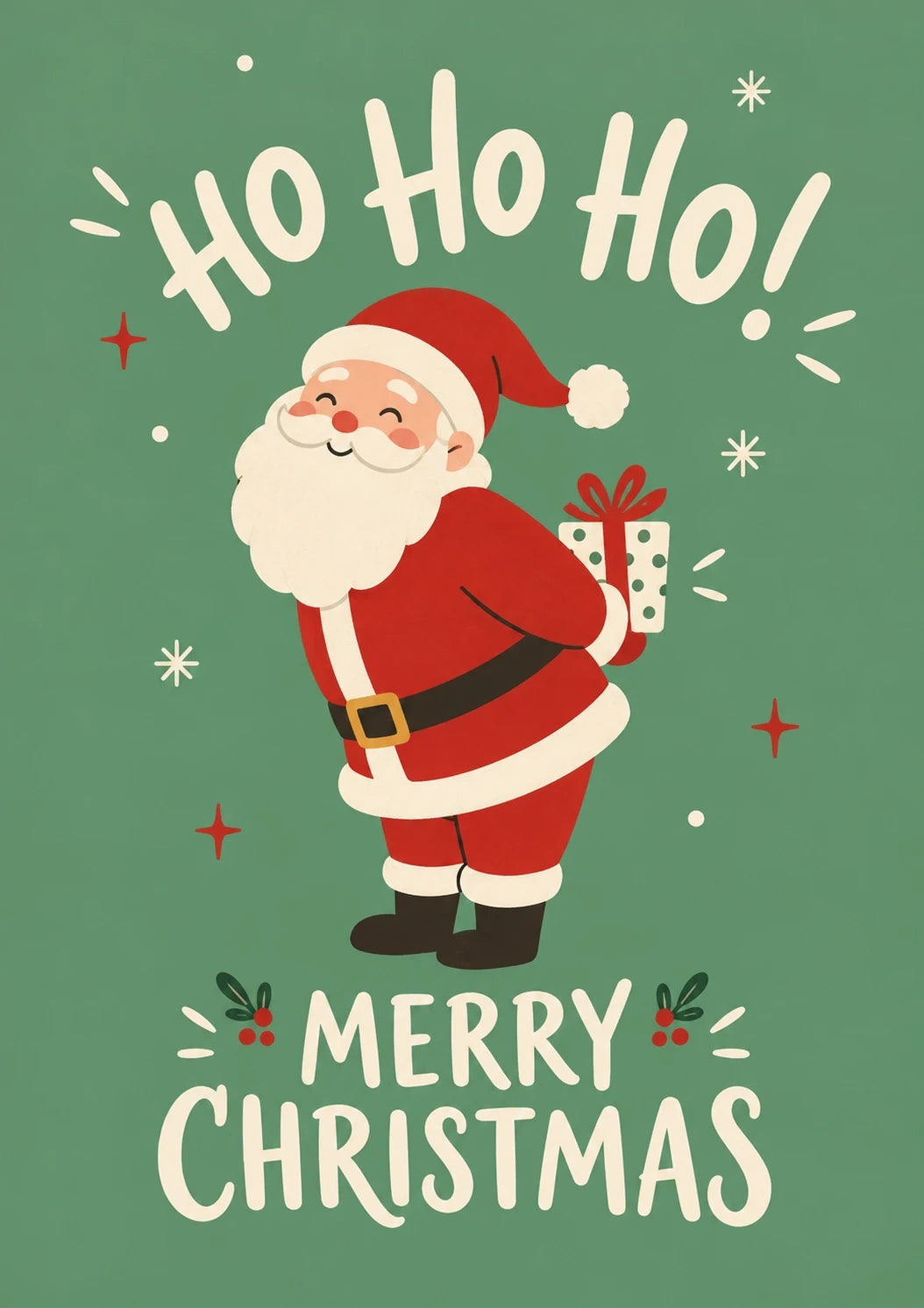 Christmas - Personalised Card — with punch holes