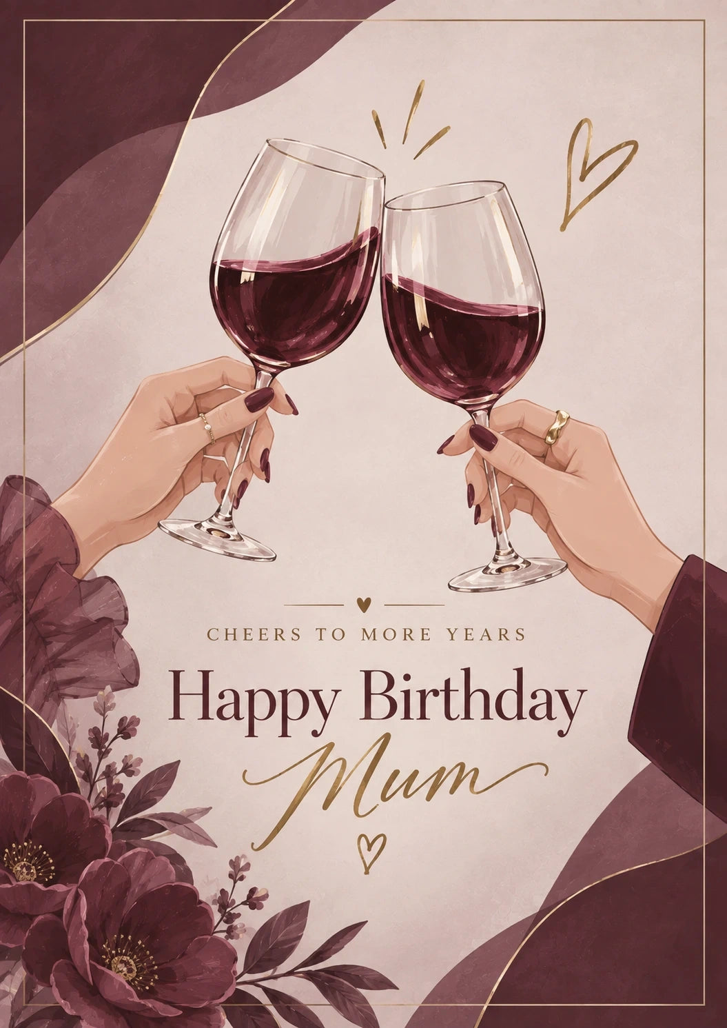 Birthdays - Personalised Card — with punch holes