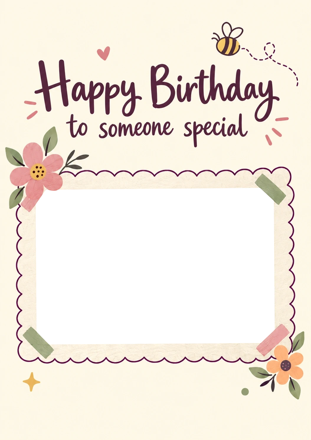 Birthdays - Personalised Card — with punch holes
